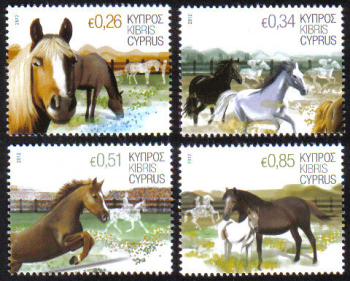Cyprus Stamps SG 1266-69 2012 Horses - MINT