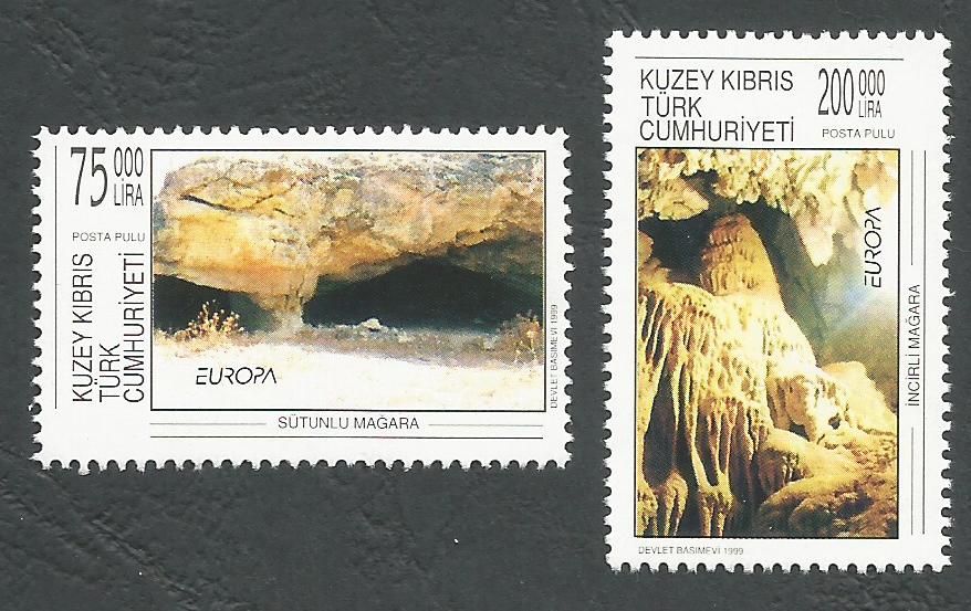 North Cyprus Stamps SG 492-93 1999 Europa Parks - MINT