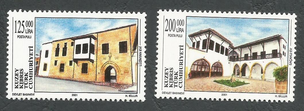 North Cyprus Stamps SG 524-25 2001 Buildings - MINT