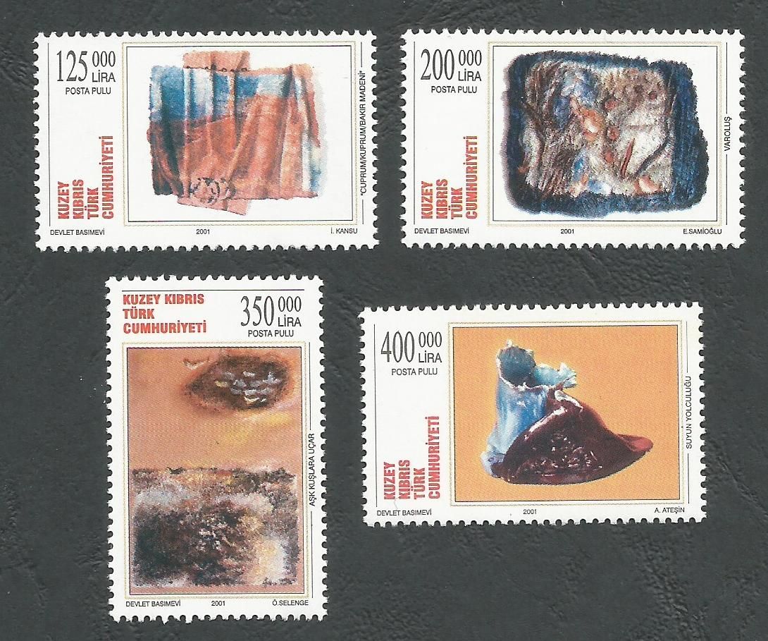North Cyprus Stamps SG 526-29 2001 Modern Art - MINT