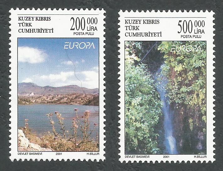 North Cyprus Stamps SG 530-31 2001 Europa Water - MINT