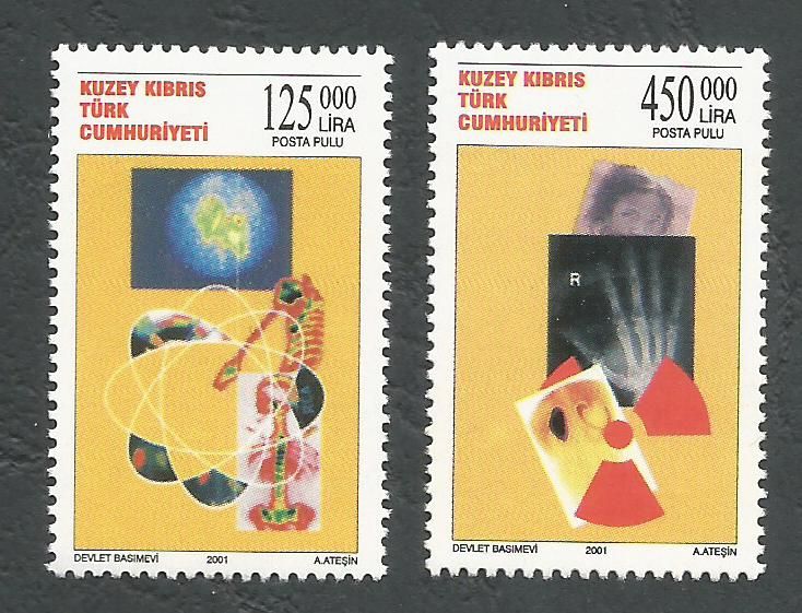 North Cyprus Stamps SG 532-33 2001 Radiation - MINT