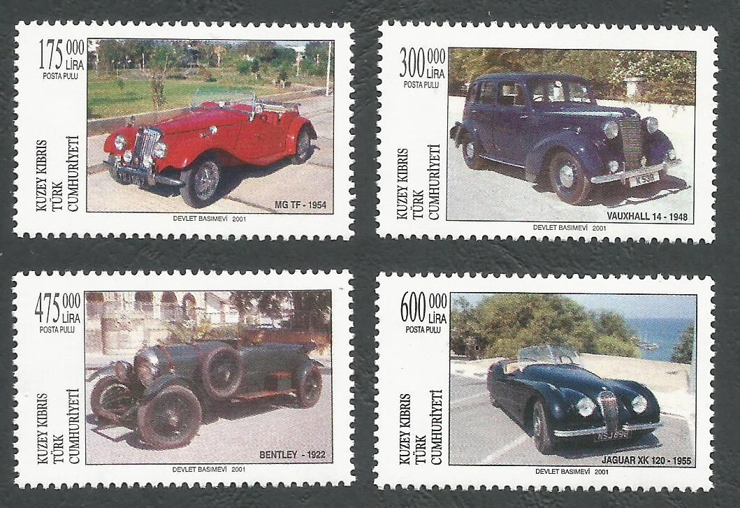 North Cyprus Stamps SG 0538-41 2001 Cars - MINT