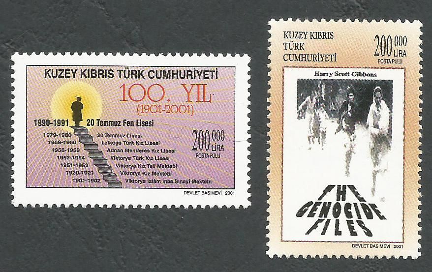 North Cyprus Stamps SG 0542-43 2001 Anniversaries - MINT