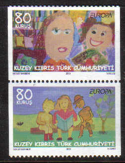 North Cyprus Stamps SG 0702-03 2010 Europa childrens books - Booklet pair M