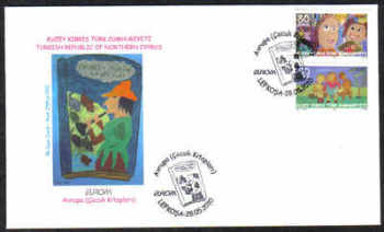 North Cyprus Stamps SG 0702-03 2010 Europa childrens books - Official FDC
