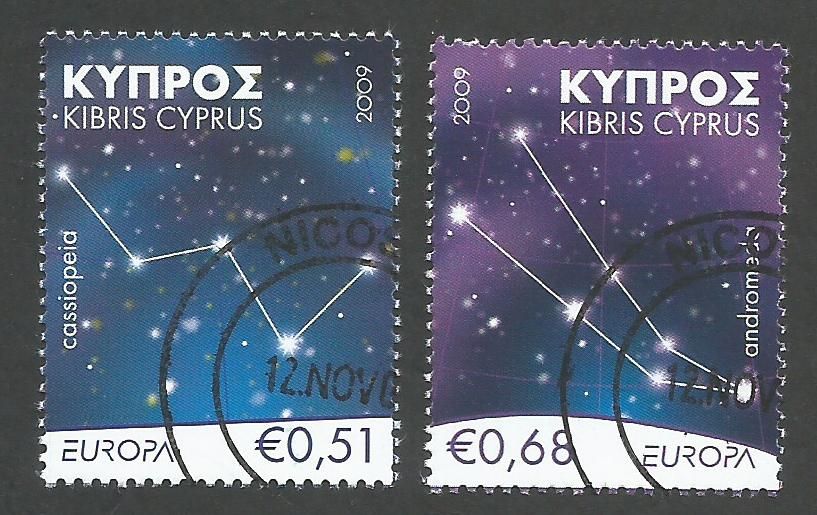 Cyprus Stamps SG 1188-89 2009 Astronomy Europa - CTO USED (k465)