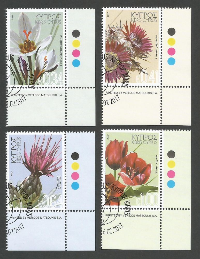 Cyprus Stamps SG 1410-13 2017 Wild Flowers - CTO USED (k472)