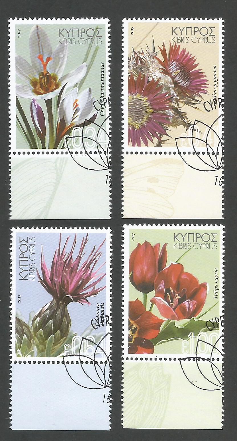 Cyprus Stamps SG 2017 (a) Wild Flowers - CTO USED (k474)