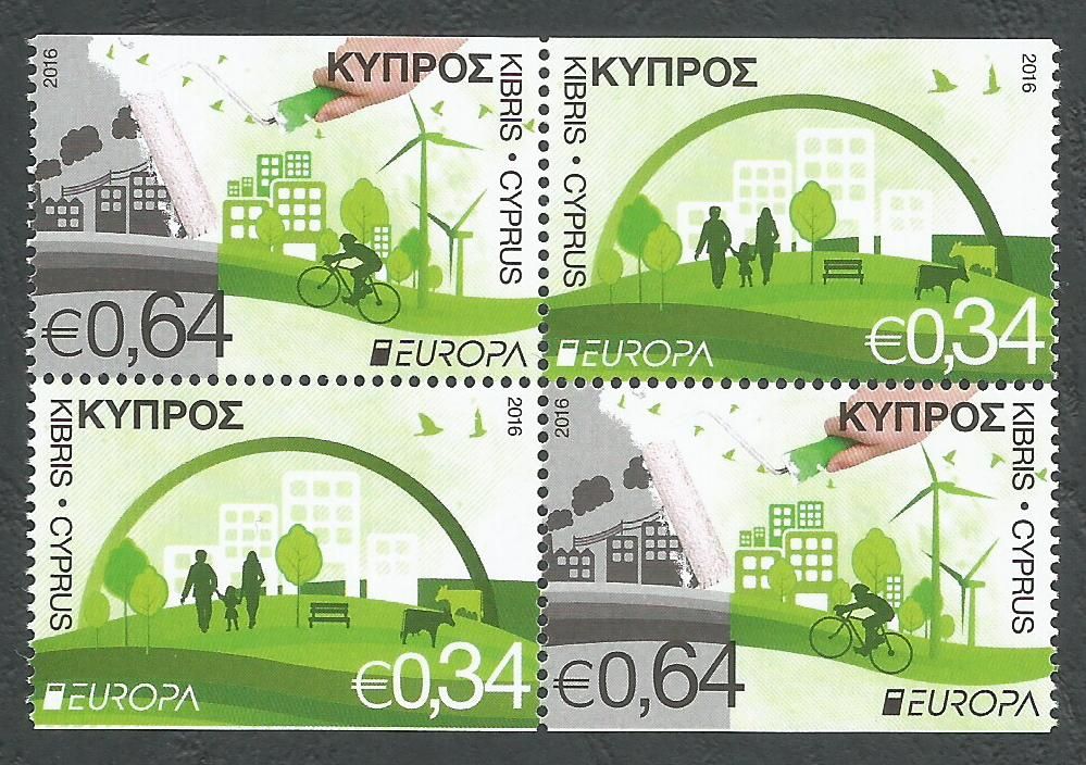 Cyprus Stamps SG 2016 (c) Europa Think Green - Booklet Pane MINT