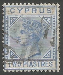 Cyprus Stamps SG 019 1883 Two Piastres - USED (k486)