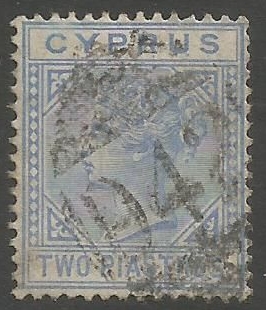 Cyprus Stamps SG 019 1883 Two Piastres - USED (k487)