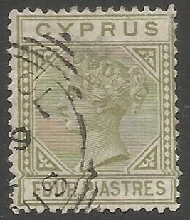 Cyprus Stamps SG 020a 1883 Four 4 Piastres - USED (k488)