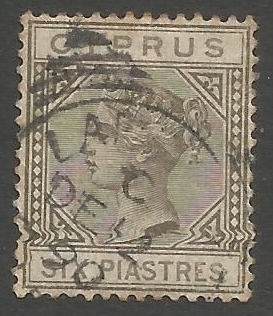 Cyprus Stamps SG 021 1882 6 Piastres - USED (k491)