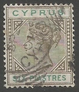 Cyprus Stamps SG 045 1896 Six 6 Piastres - USED (k495)