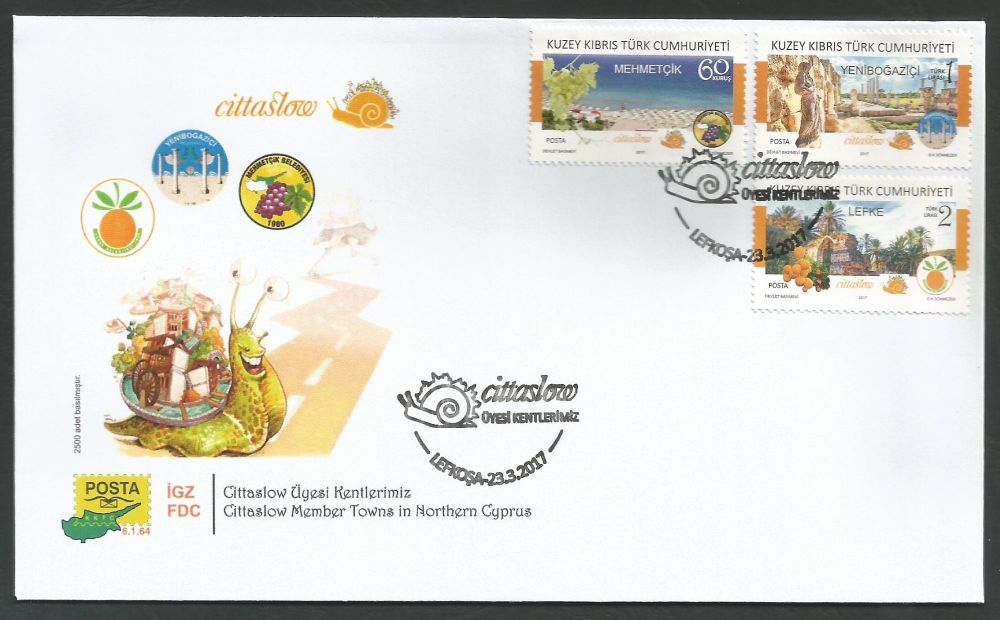 North Cyprus Stamps SG 2017 (b) Cittaslow member towns in Northern Cyprus -