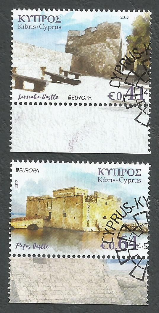 Cyprus Stamps SG 2017 (d) Europa Castles - CTO USED (k513)