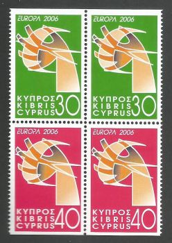 Cyprus Stamps SG 1110-11 2006 Europa Integration - Booklet pane MINT 