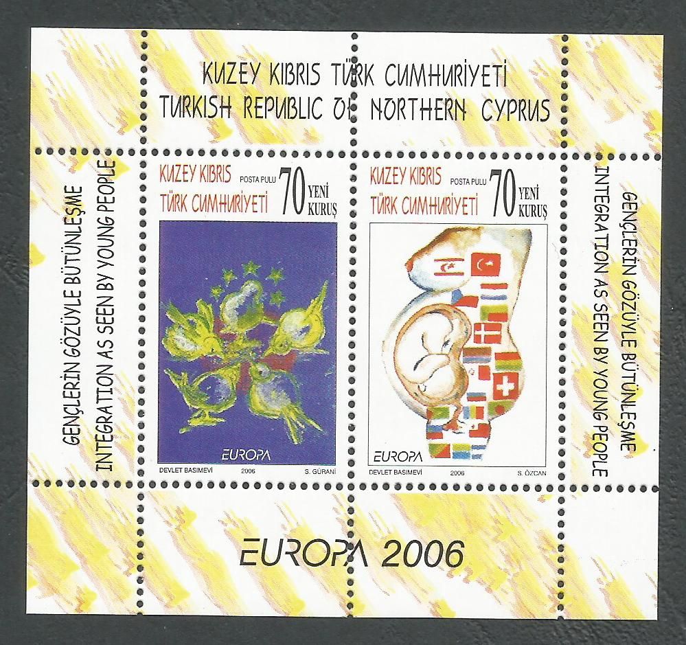 North Cyprus Stamps SG 633 MS 2006 Europa Intergration - MINT