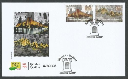 North Cyprus Stamps SG 2017 (c) Europa Castles Kyrenia and Saint Hilarion -
