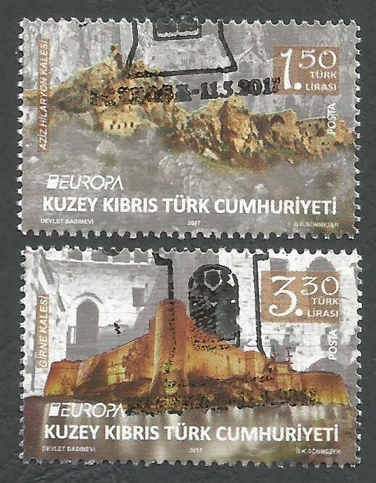 North Cyprus Stamps SG 2017 (c) Europa Castles Kyrenia and Saint Hilarion -