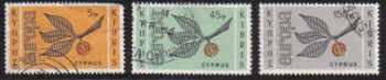 Cyprus Stamps SG 267-69 1965 Europa sprig - USED (c337)