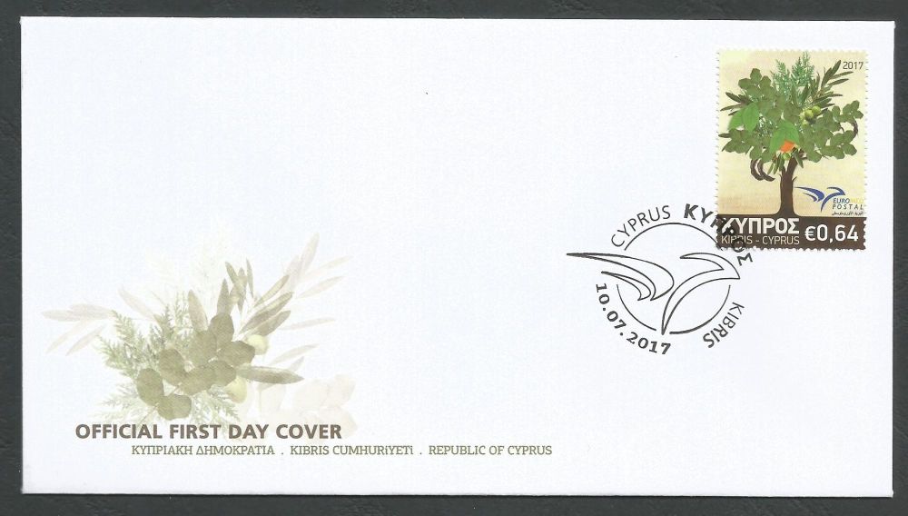 Cyprus Stamps SG 1423 2017 Euromed Trees of the Mediterranean - Official FDC