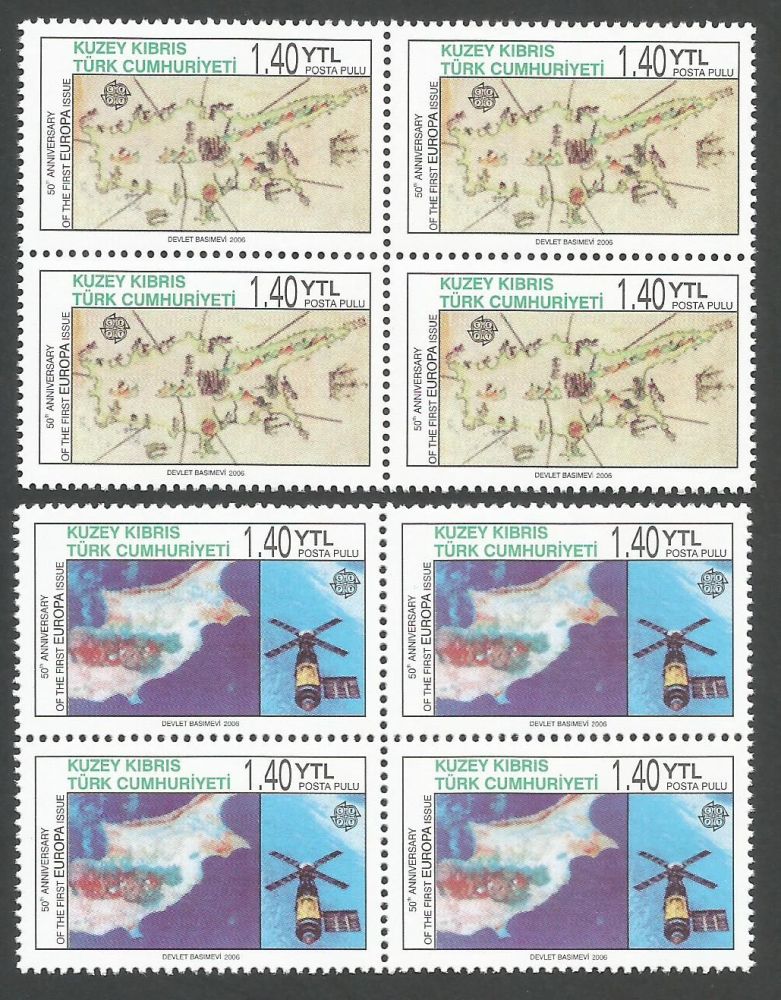 North Cyprus Stamps SG 0620-21 2006 50th Anniversary of the Europa stamps -