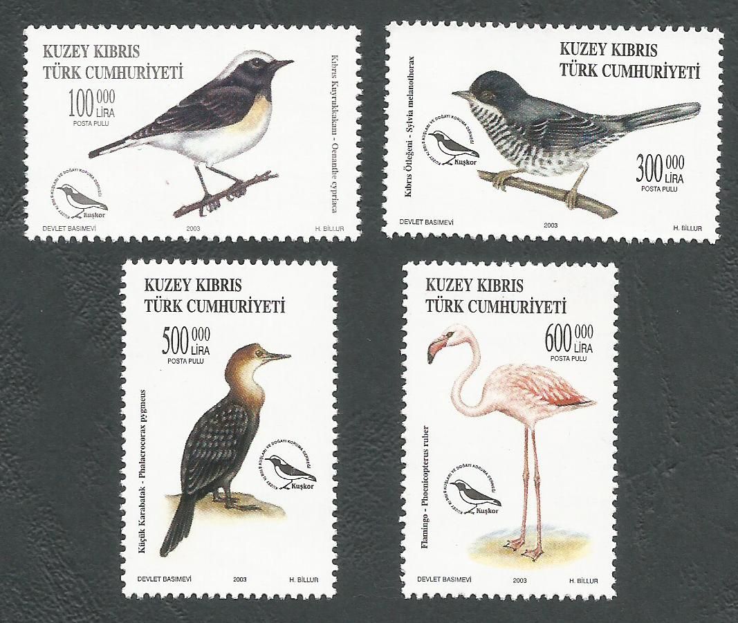 North Cyprus Stamps SG 0578-81 2003 Birds - MINT
