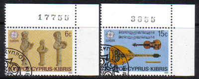 Cyprus Stamps SG 663-64 1985 Europa Music year - USED (d284)