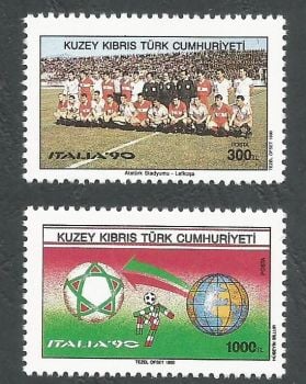 North Cyprus Stamps SG 282-83 1990 World Cup football - MINT