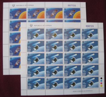 Cyprus Stamps SG 798-99 1991 Europa Space - Full sheets MINT (k604)