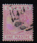 Cyprus Stamps SG 012 1881 One Piastre - USED (d378)