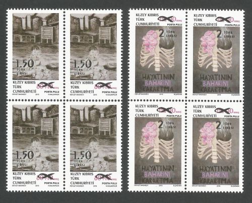 North Cyprus Stamps SG 2018 (a) Surcharged Overprint of the 2015 Struggle w