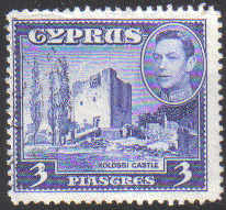 Cyprus Stamps SG 156a 1942 KGVI  3 Piastres - USED (d353)