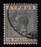 Cyprus Stamps SG 083 1915 18 Piastres - USED (d386)