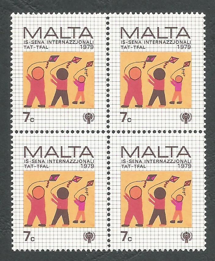 Malta Stamps SG 628 1979 7c Block of 4 - MINT