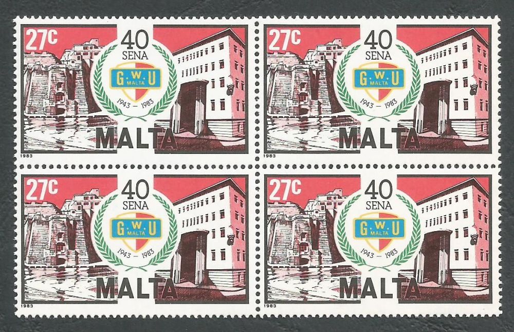 Malta Stamps SG 724 1983 27c Block of 4 - MINT