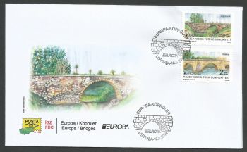 North Cyprus Stamps SG 0838-39 2018 Europa Bridges - Official FDC
