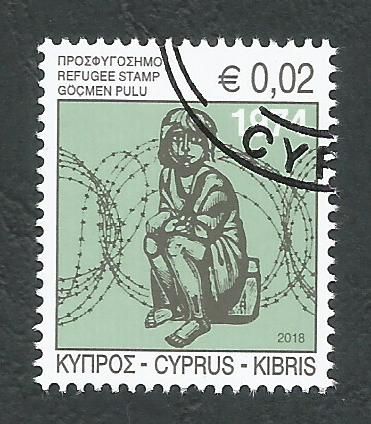 Cyprus Stamps 2018 Refugee Fund Tax - CTO USED (k712)