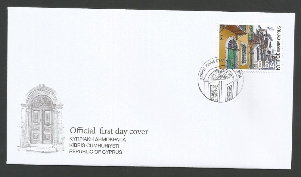 Cyprus Stamps SG 1441 2018 Euromed Houses of the Mediterranean - Official FDC