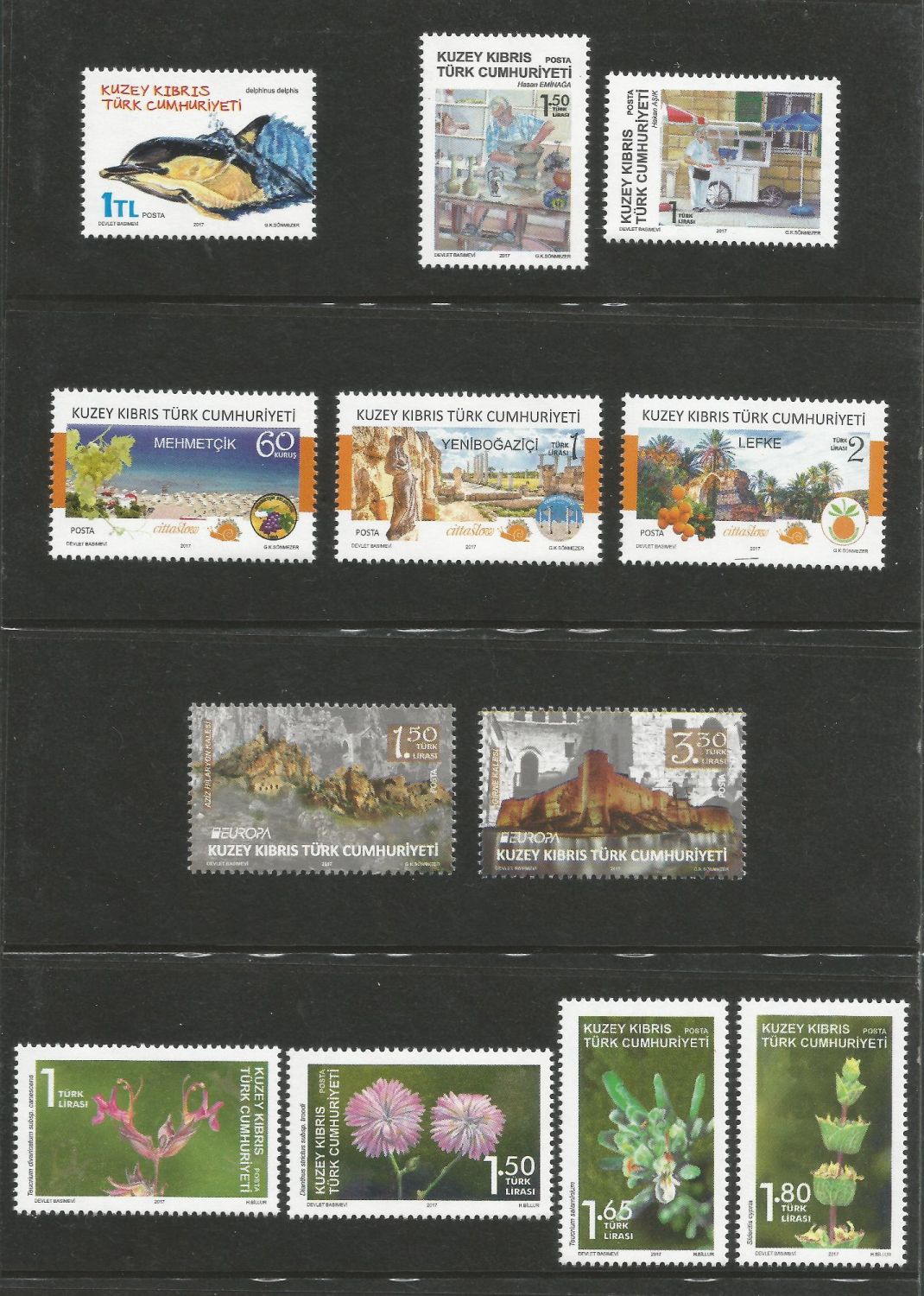 North Cyprus Stamps  2017 Complete Year Set - MINT