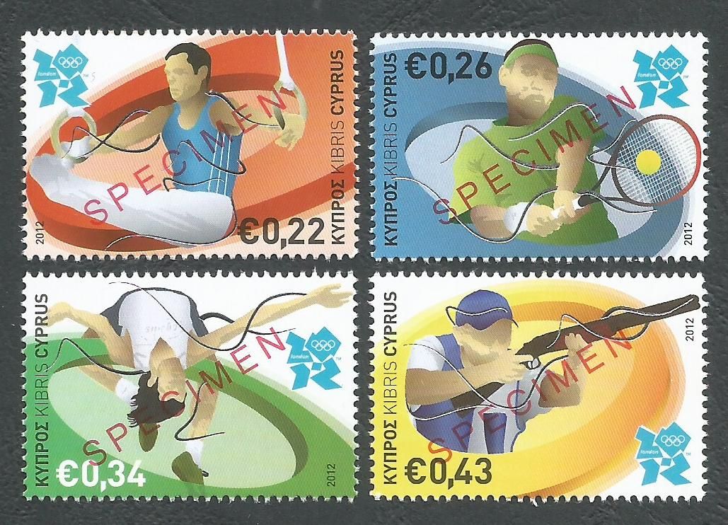 Cyprus Stamps SG 1270-73 2012 London Olympic Games - Specimen MINT