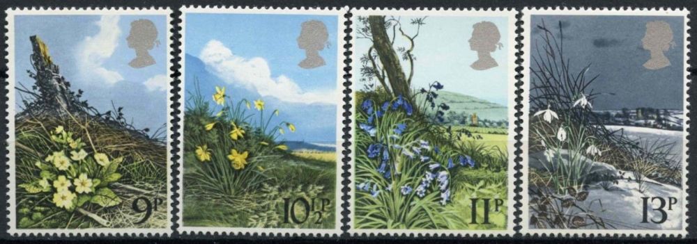 British Stamps 1979 Spring wild flowers - MINT (k783)