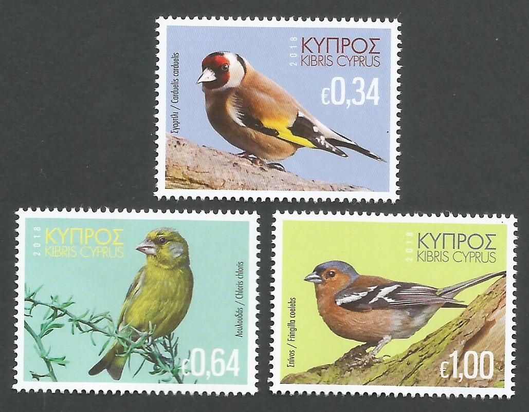 Cyprus Stamps SG 1443-45 2018 Birds of Cyprus - MINT