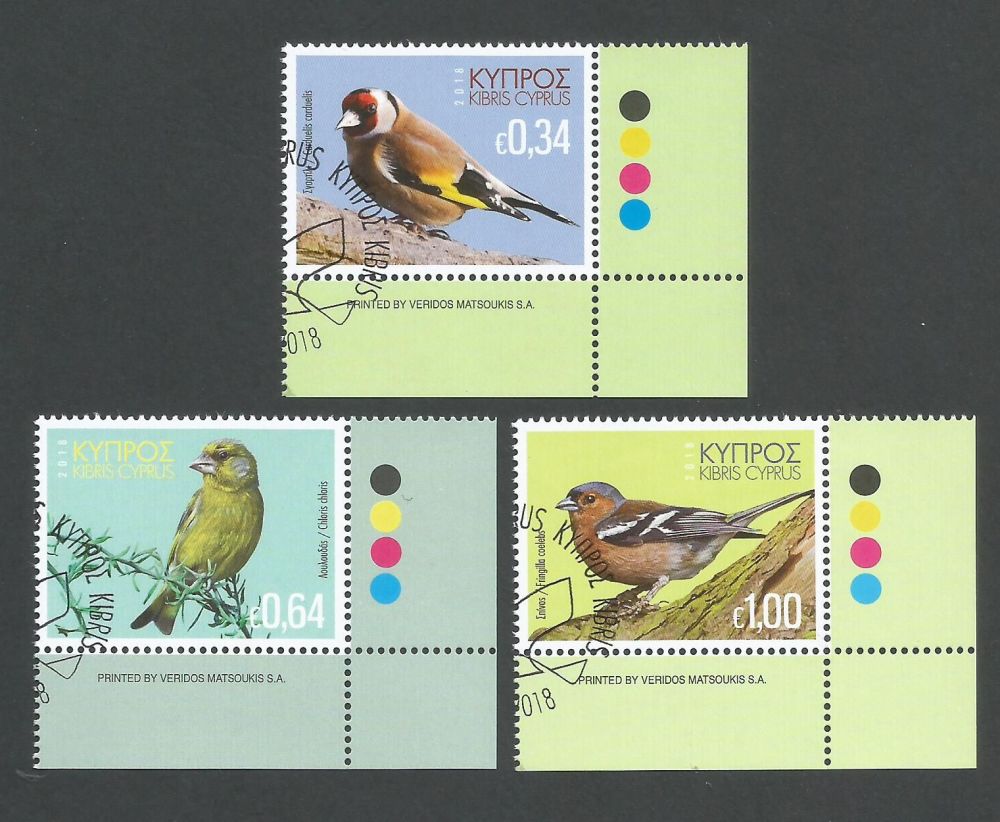 Cyprus Stamps SG 1443-45 2018 Birds of Cyprus - CTO USED (k800)