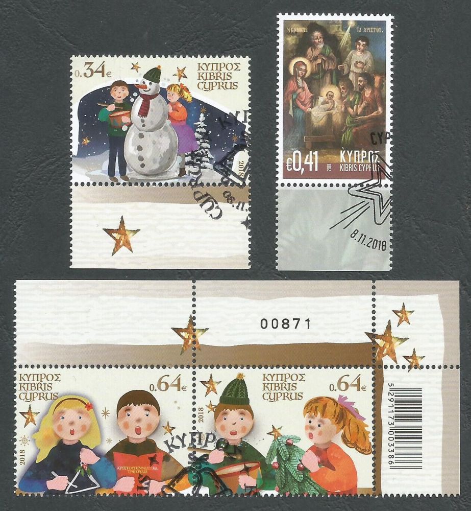 Cyprus Stamps SG 1446-49 2018 Christmas 2018 - CTO USED (k802)
