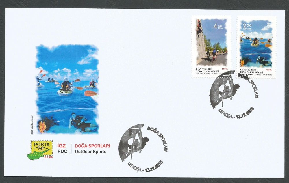North Cyprus Stamps SG 2018 (f) Outdoor Sports - Official FDC
