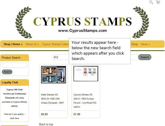 Cyprus Stamps product search - 652 single stamp results (2)
