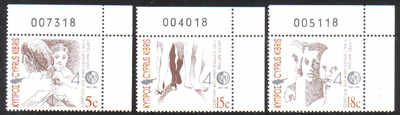 Cyprus Stamps SG 804-06 1991 United Nations Commissioner for Refugees - MIN